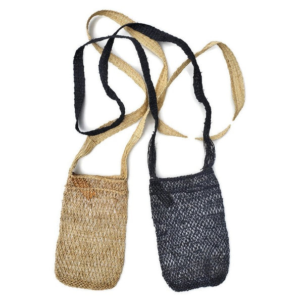 JungleVine Bottle Bags in natural and dark-dye soa